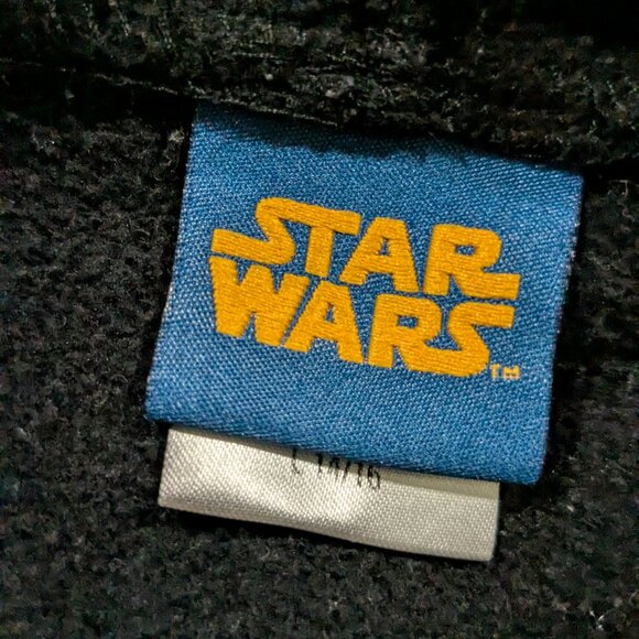 Star Wars Boys Darth Vader Zip Hoodie Jacket Mask, Large 14/16, Black, Fleece - Picture 13 of 16